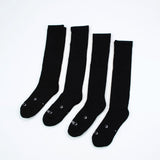 Everyday Knee-High Seamless Feel Sock 4 Pack (Adults) - Black
