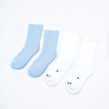 Everyday Crew Seamless Feel Sock 4 Pack (Adults) - Icicle/White