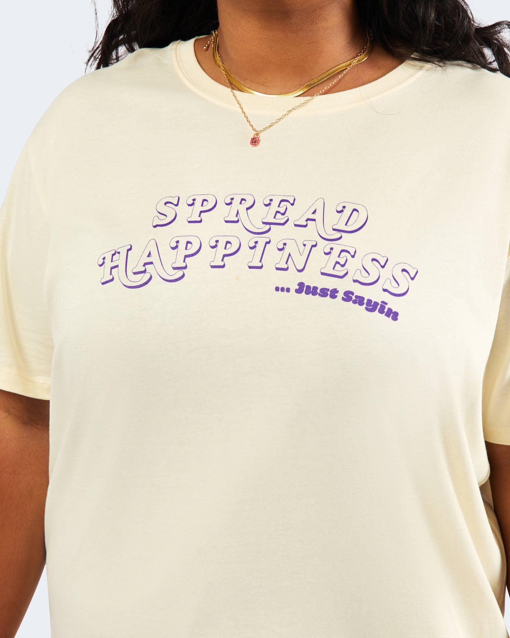 Spread Happiness Tee - Purple