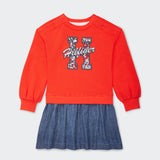 Bader Twofer Dress (Kids) - Red