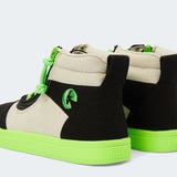 Street Short Wrap High Top (Toddler) - Black/Green
