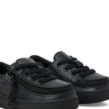 Low Rise Sneaker (Toddler) - Black to the Floor Faux Leather