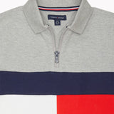 Colourblock Flag Polo (Kids) - Grey