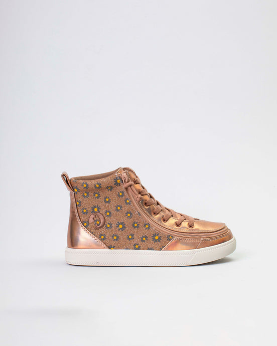 Classic High Top (Kids) - Rose Gold Daisy