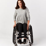 Long Sleeve Open Back Tee (Women) - Grey