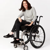 Long Sleeve Open Back Tee (Women) - Grey