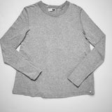 Long Sleeve Open Back Tee (Women) - Grey