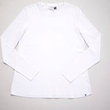 Long Sleeve Open Back Tee (Women) - White