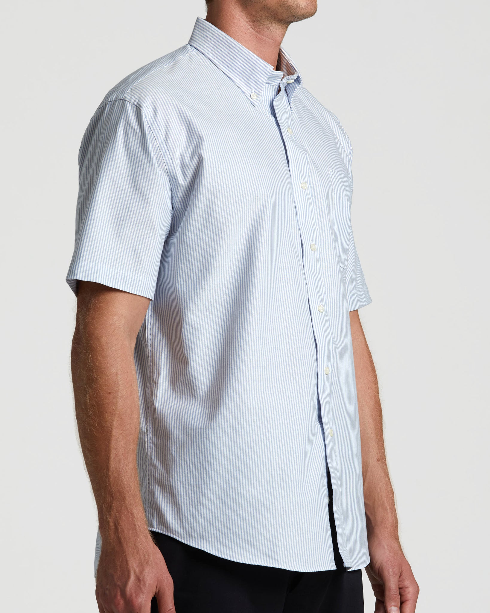 MagnaClick Short Sleeve Stripe Shirt (Mens)