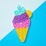 Blue Rainbow Ice Cream Cone Pop It
