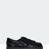 Low Rise Sneaker (Toddler) - Black to the Floor Faux Leather