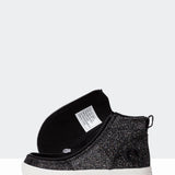 Mid Top Boot (Toddler) - Black Glitter