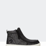 Mid Top Boot (Kids) - Black Glitter