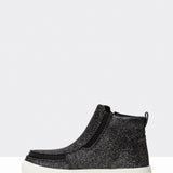 Mid Top Boot (Kids) - Black Glitter