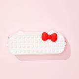 White Bow Tie Pop It Pencil Case