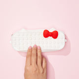 White Bow Tie Pop It Pencil Case
