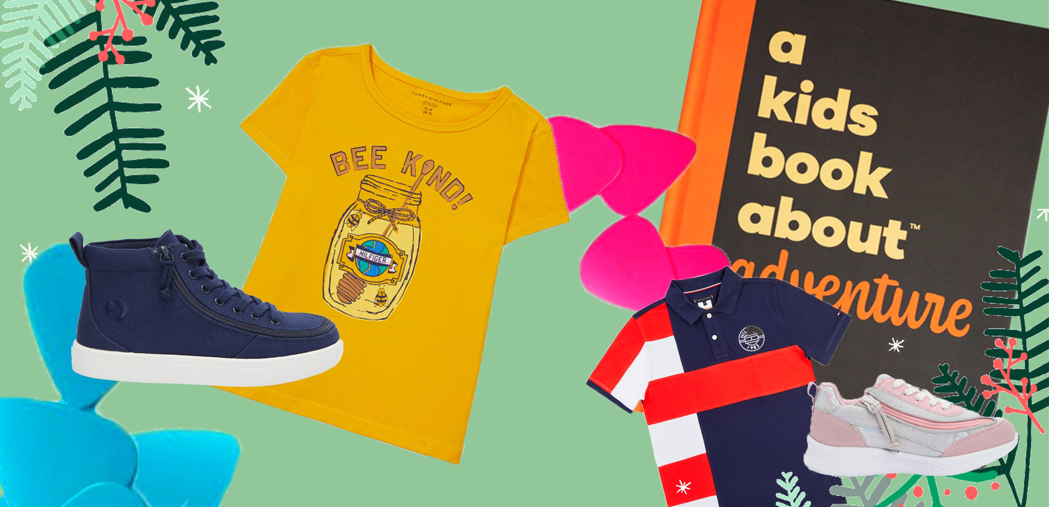 Collage of inclusive gifts for kids from EveryHuman.