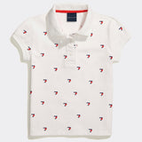 Danielle Heart Polo (Girls) - White Multi