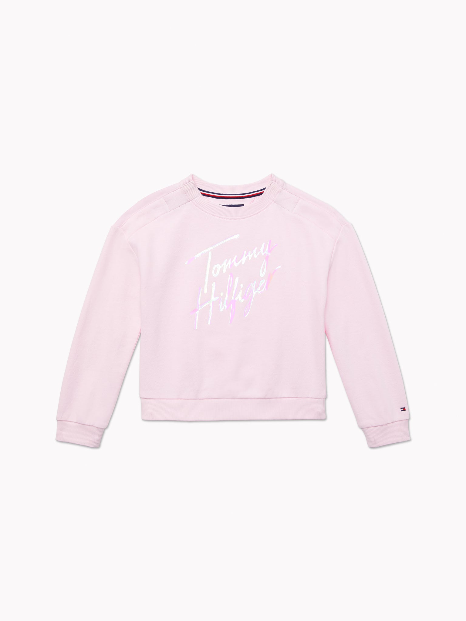 Tommy Script Sweatshirt (Girls) - Pink
