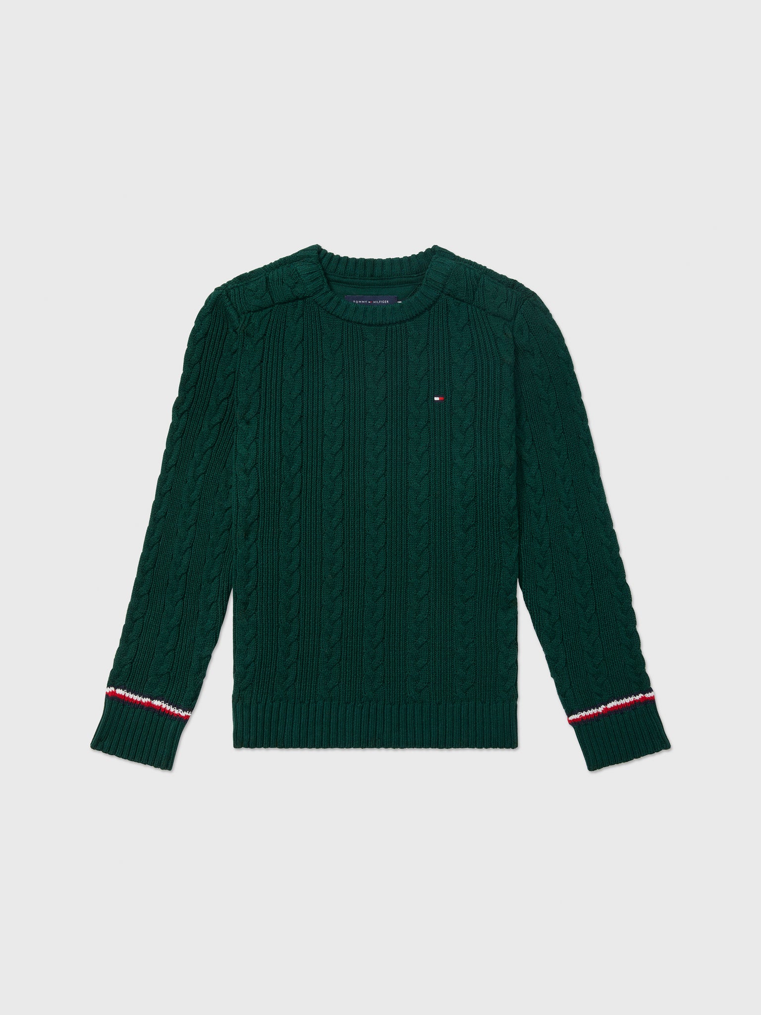 Cable Sweater (Kids) - Ornamental Green