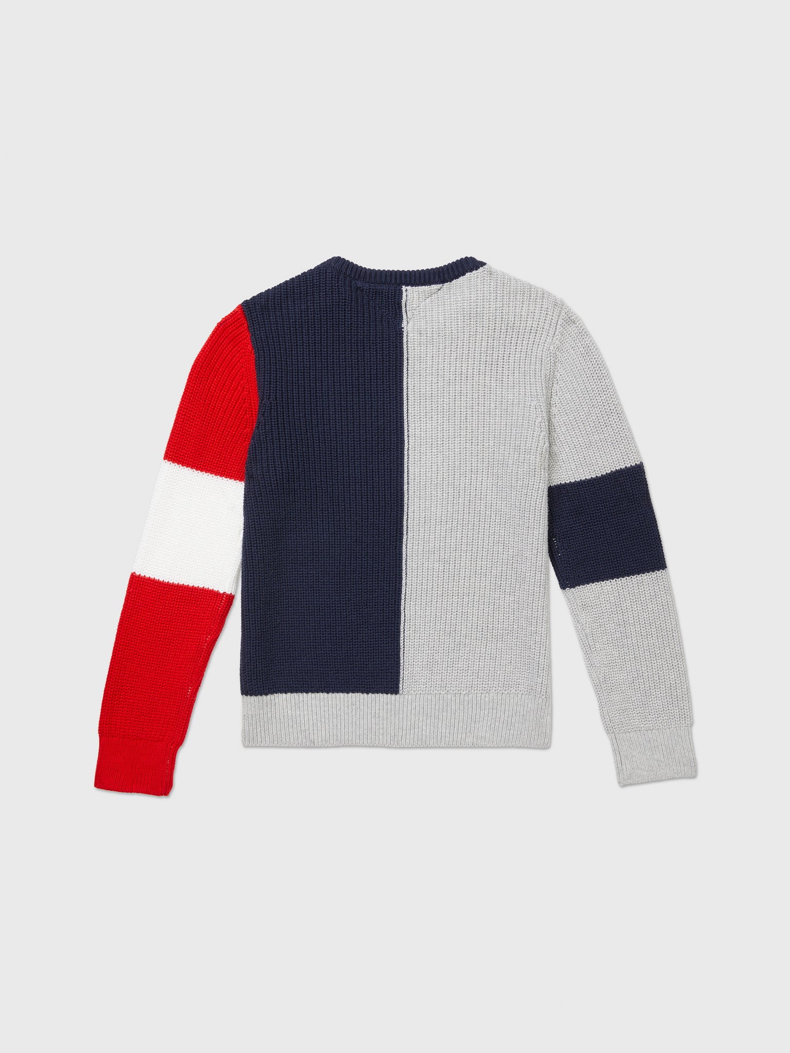 Colourblock Sweater (Kids) - Grey Heather
