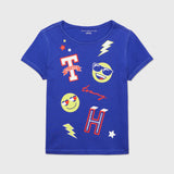 Katie Graphic Tee (Girls) - Blue