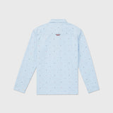 Micro Print Shirt (Boys) - Whimsical Blue