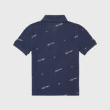 Logo Print Polo (Boys) - Cobalt Saphire