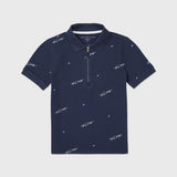 Logo Print Polo (Boys) - Cobalt Saphire