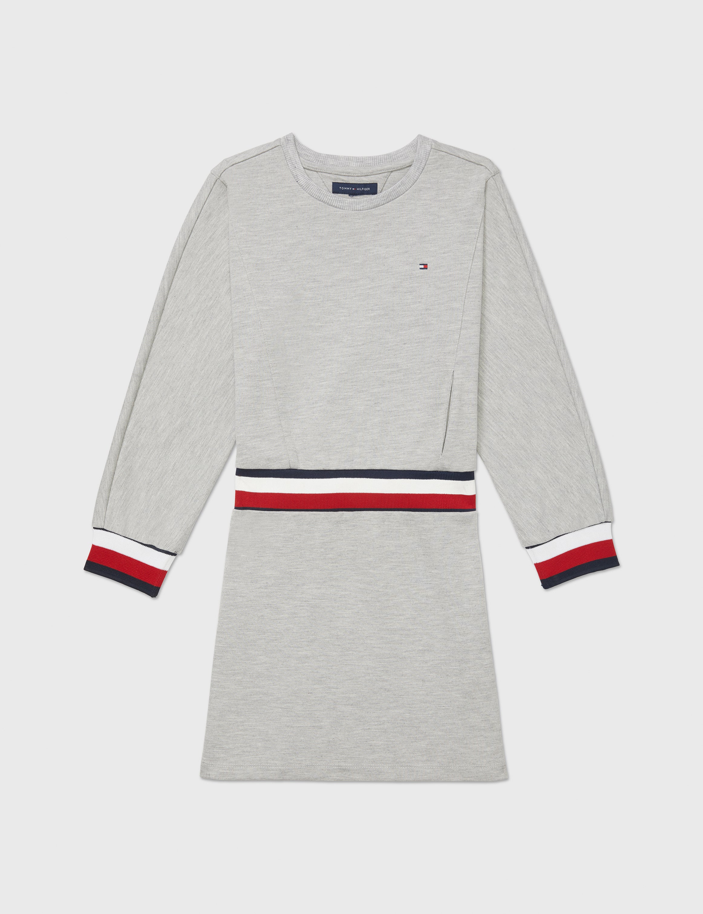 Port Access Stripe Knit Dress (Girls) - Grey EveryHuman Port Access Stripe Knit Dress (Girls) - Grey EveryHuman