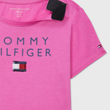 Sequin Flag Tee (Girls) - Pink