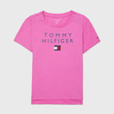 Sequin Flag Tee (Girls) - Pink