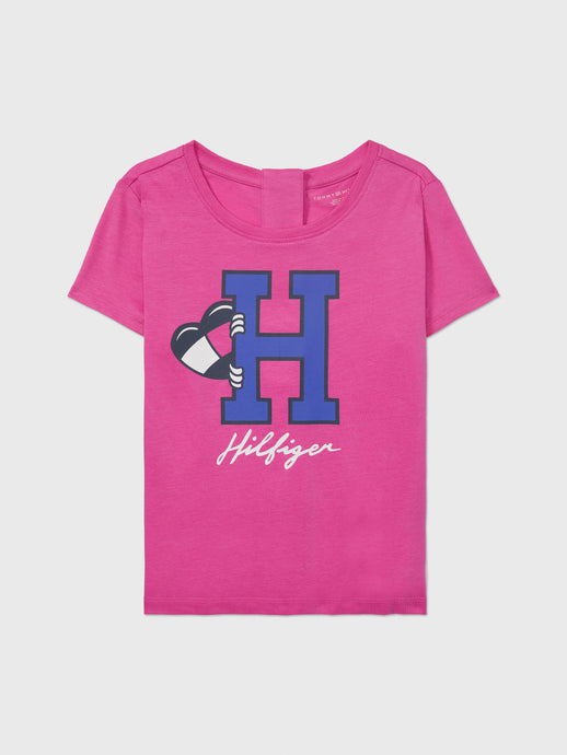 Seated Katie Graphic Tee (Girls) - Pink
