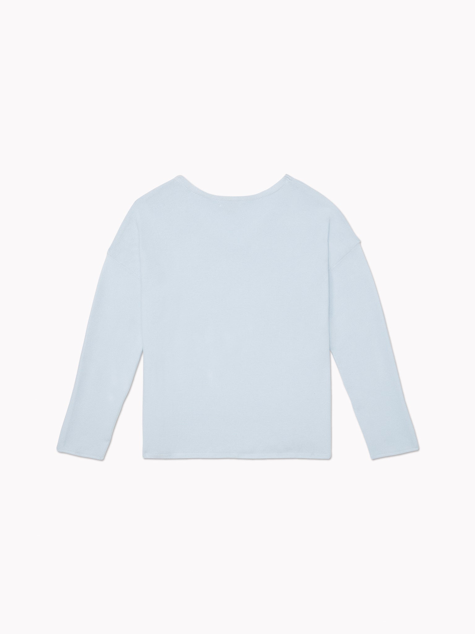 Textured V Neck Sweater (Womens) - Breezy Blue
