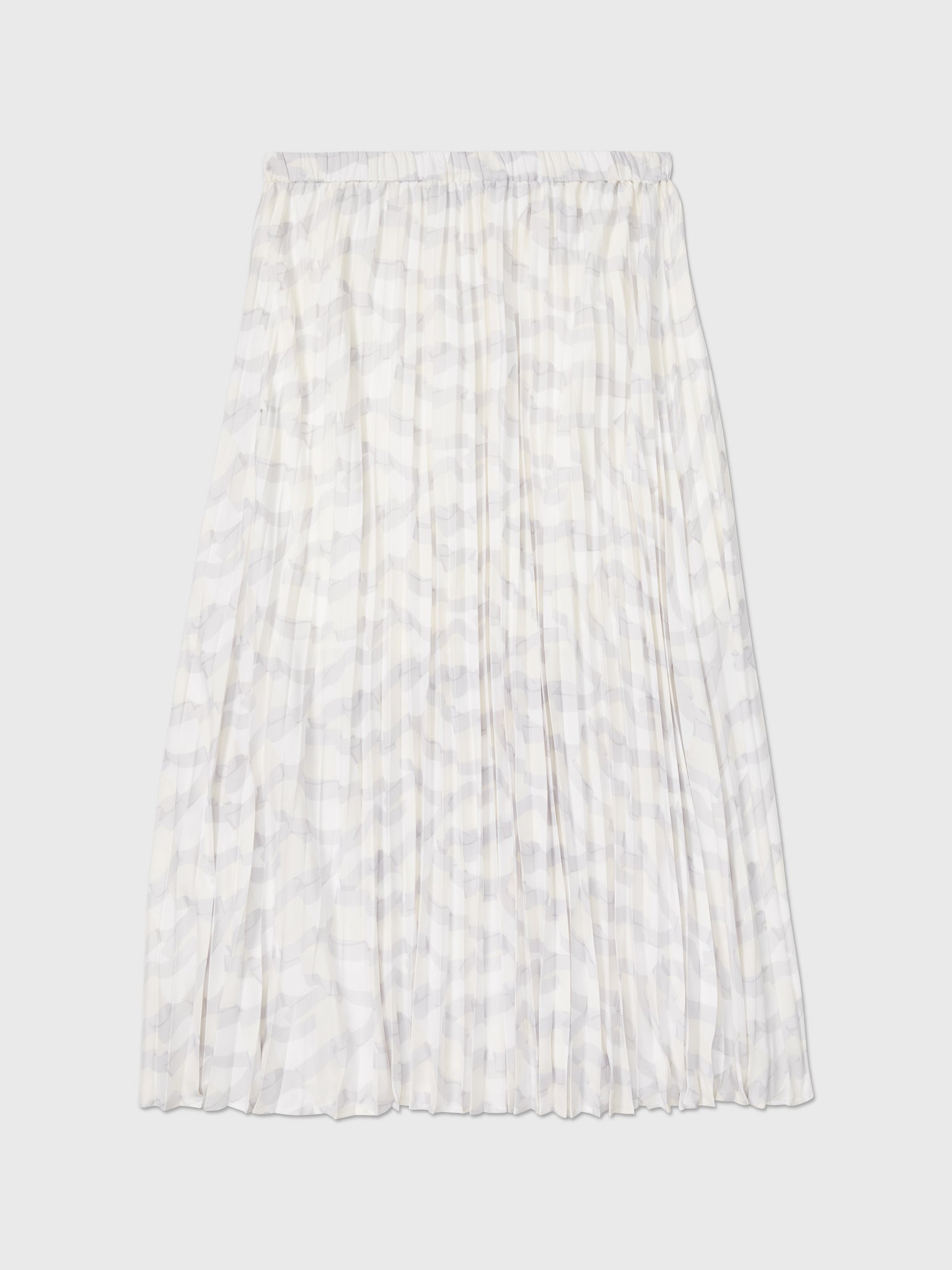 Chiffon Pleated Skirt (Womens) - Optic White