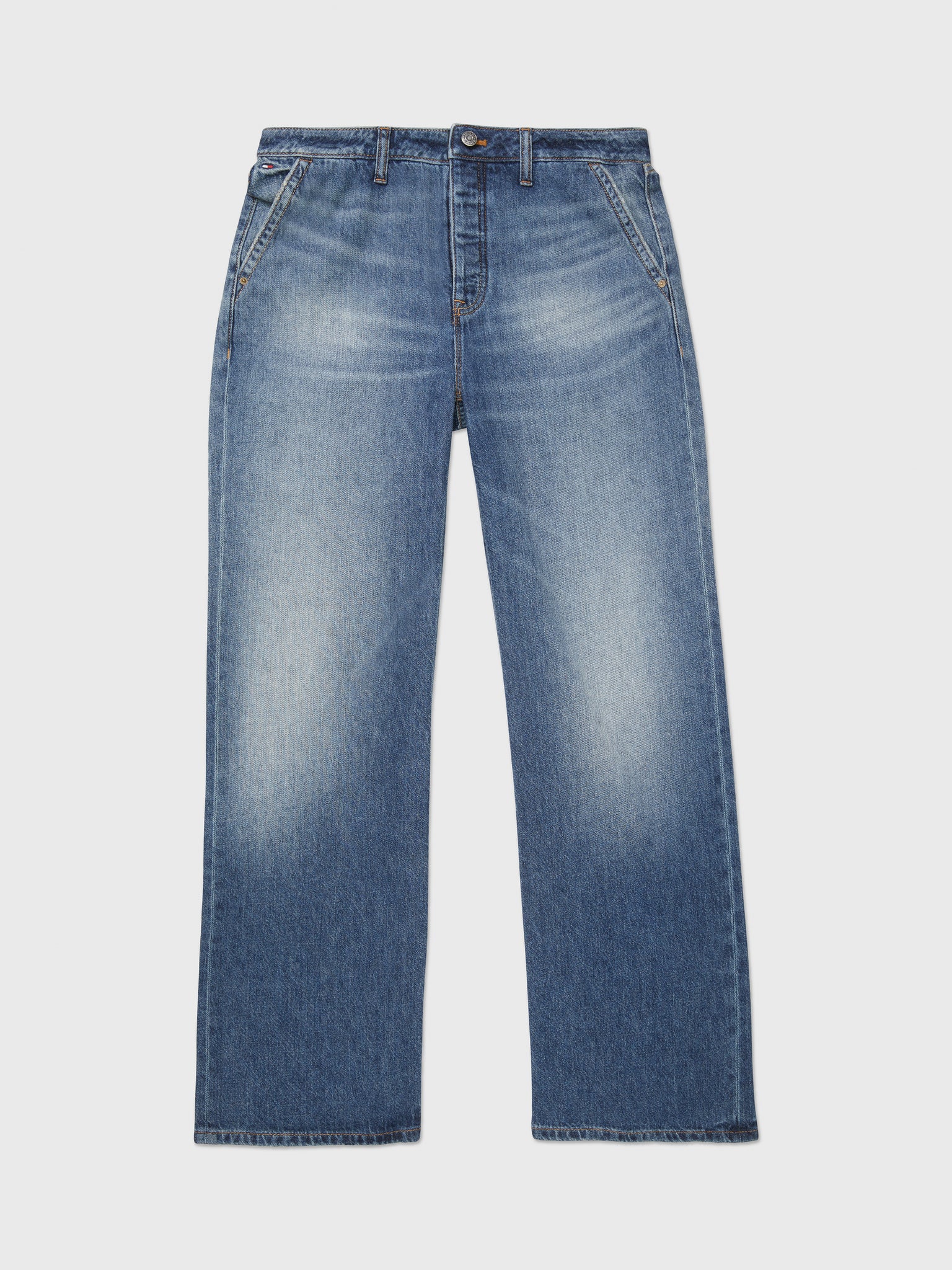 Wide Leg High Rise Fit Jean (Womens) - Medium Wash