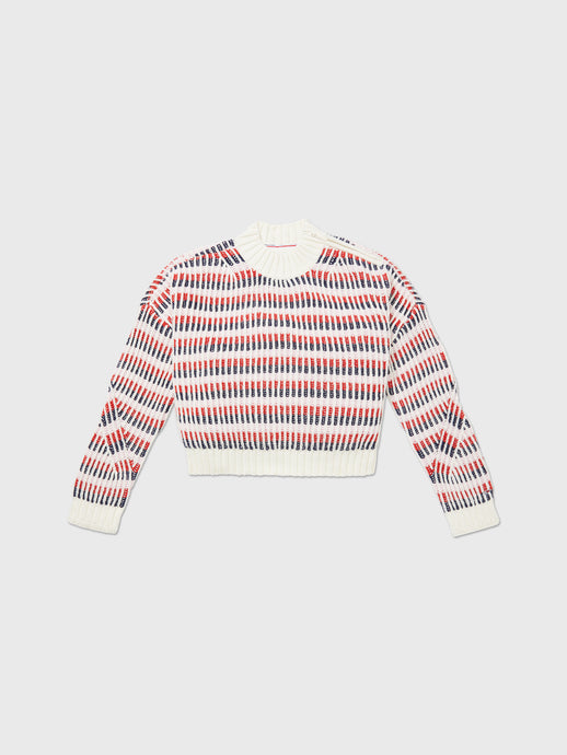 Stripe Sweater (Womens) - Snow White