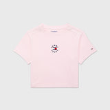 Cropped Tommy Tee (Womens) - Milk Berry