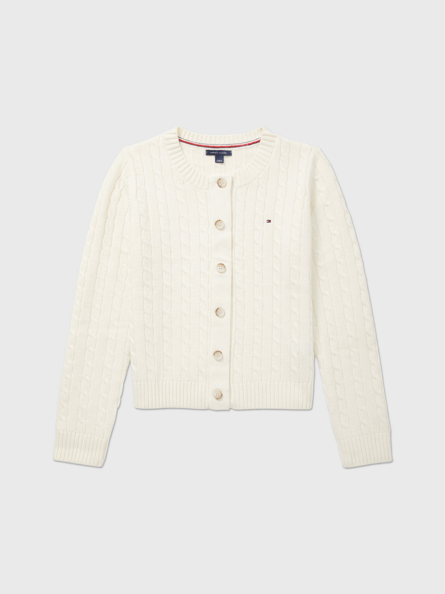 Wool Cable Cardigan (Womens) - Milky Way