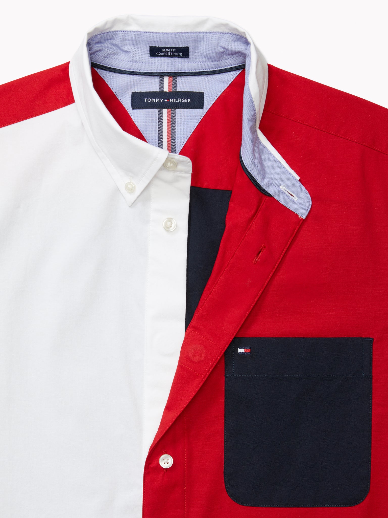Rush Pieced Short Sleeved Shirt (Mens) - Primary Red