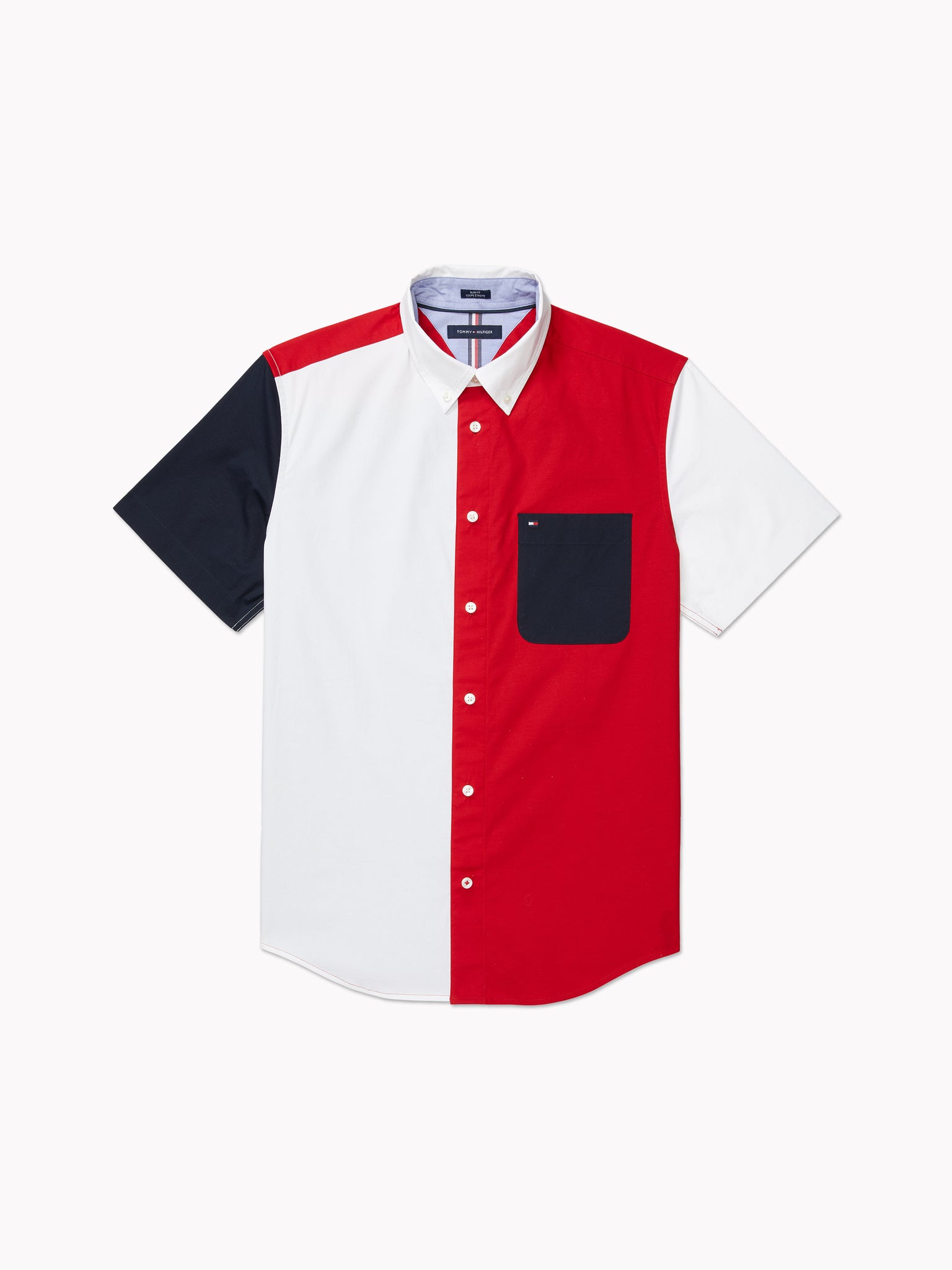 Rush Pieced Short Sleeved Shirt (Mens) - Primary Red