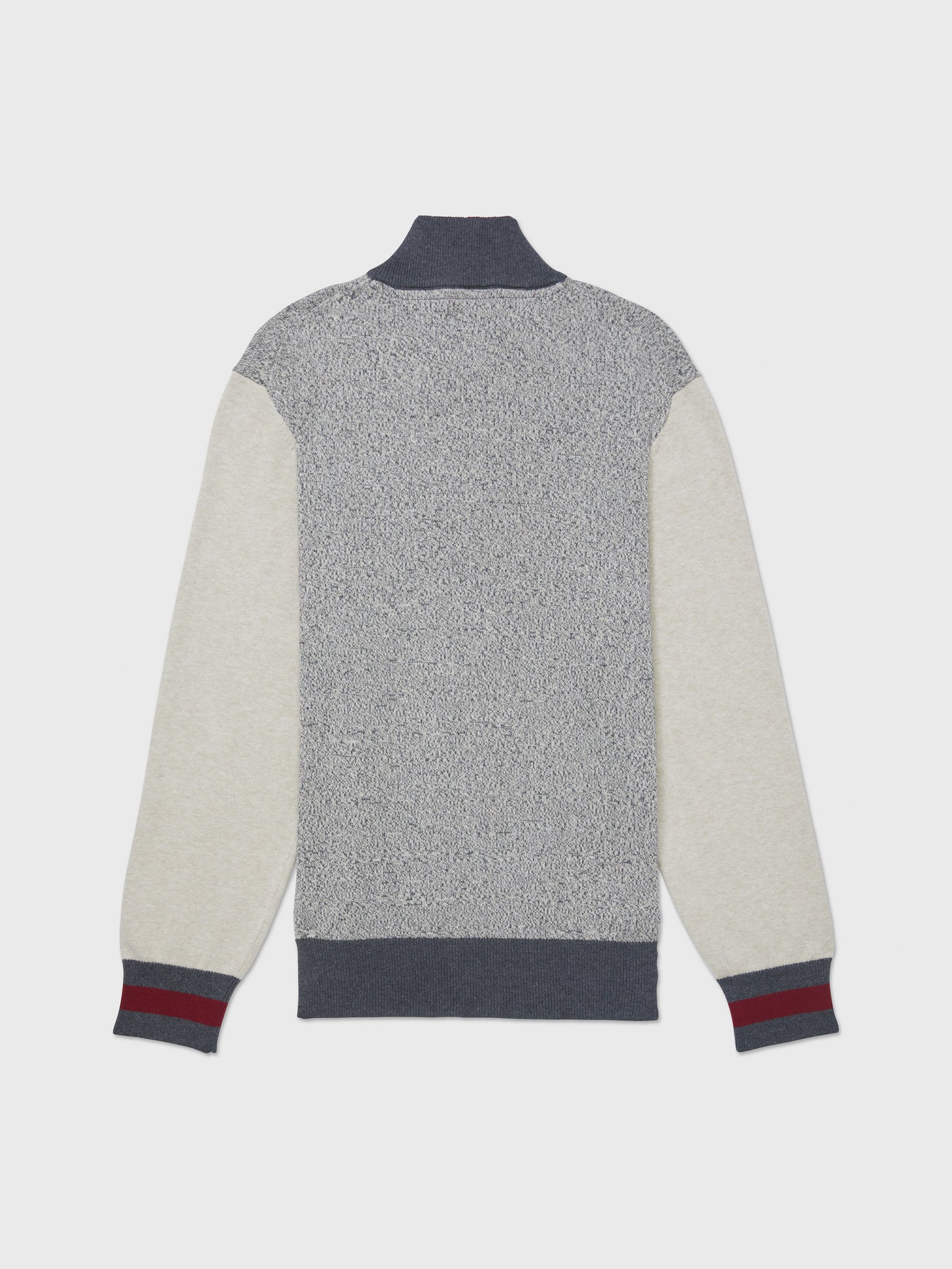 Varsity Quarter Zip Sweater (Mens) - Grey Heather