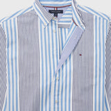 Classic Fit Multi Stripe Shirt (Mens) - Copenhagen Blue