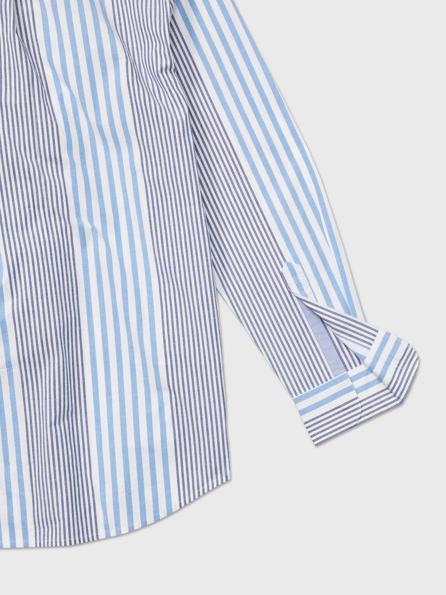 Classic Fit Multi Stripe Shirt (Mens) - Copenhagen Blue