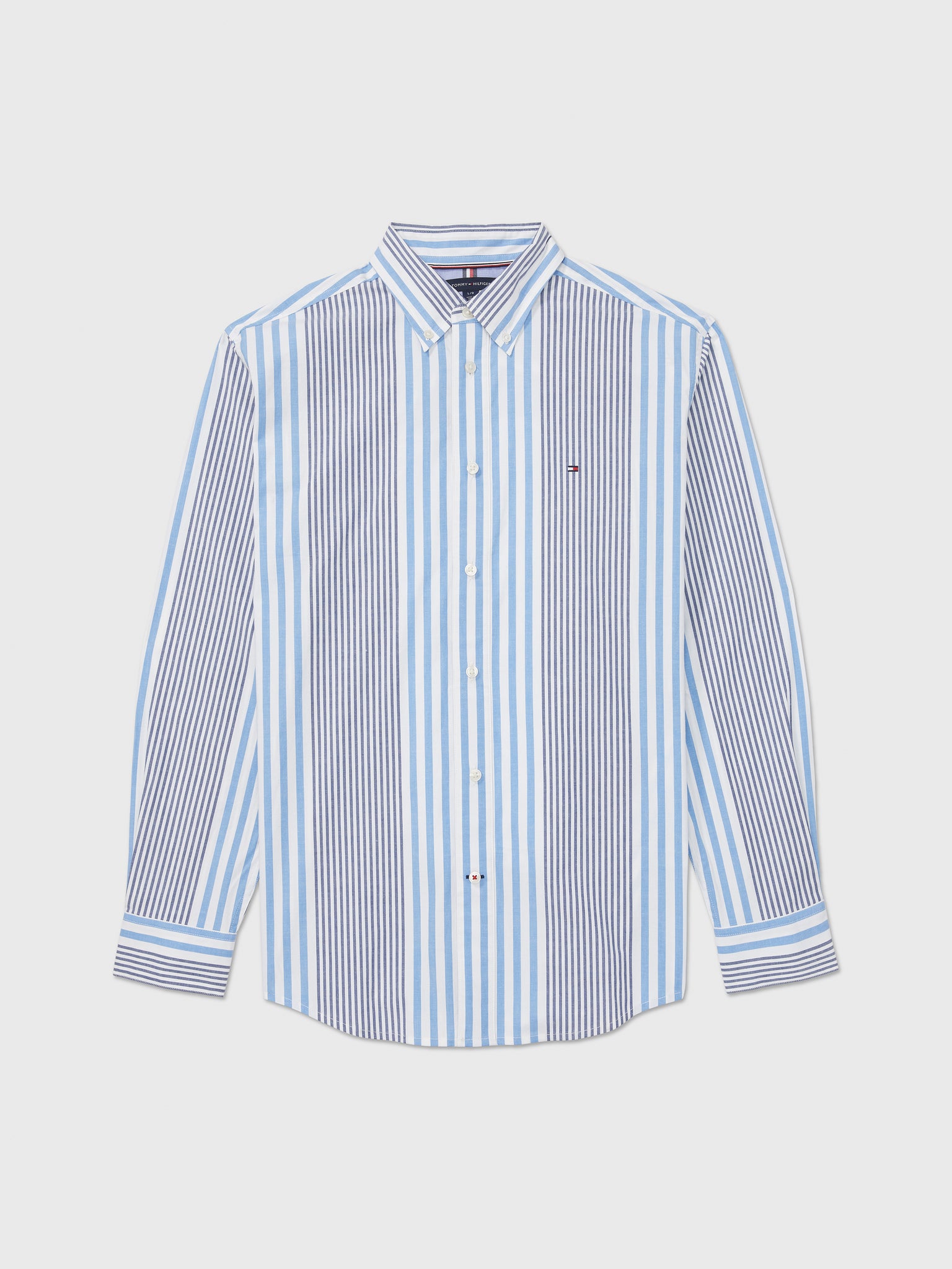 Classic Fit Multi Stripe Shirt (Mens) - Copenhagen Blue