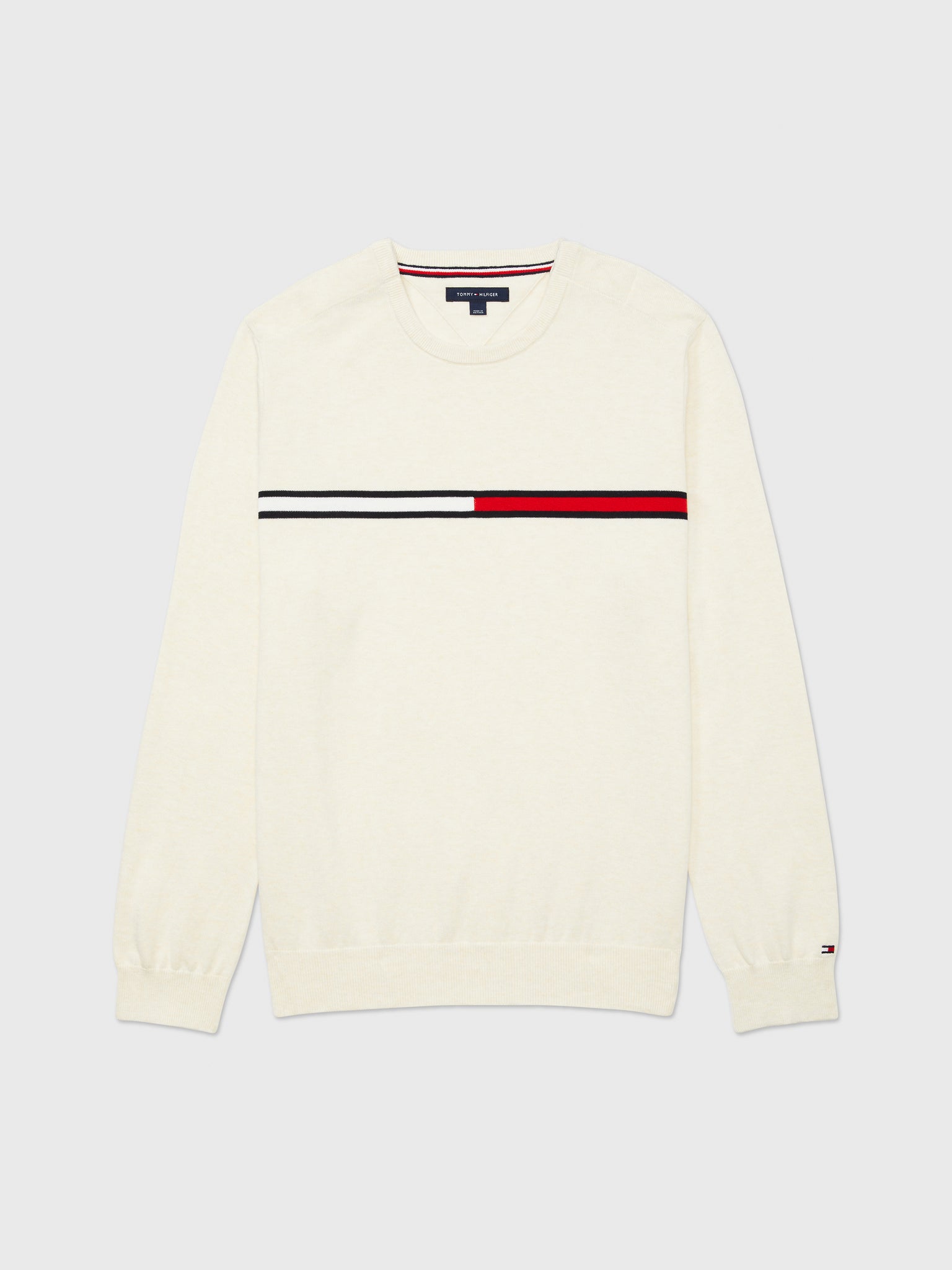 Logo Stripe Sweatshirt (Mens) - White Heather