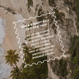 50 Entry Tickets - $10K Bali Trip for 2