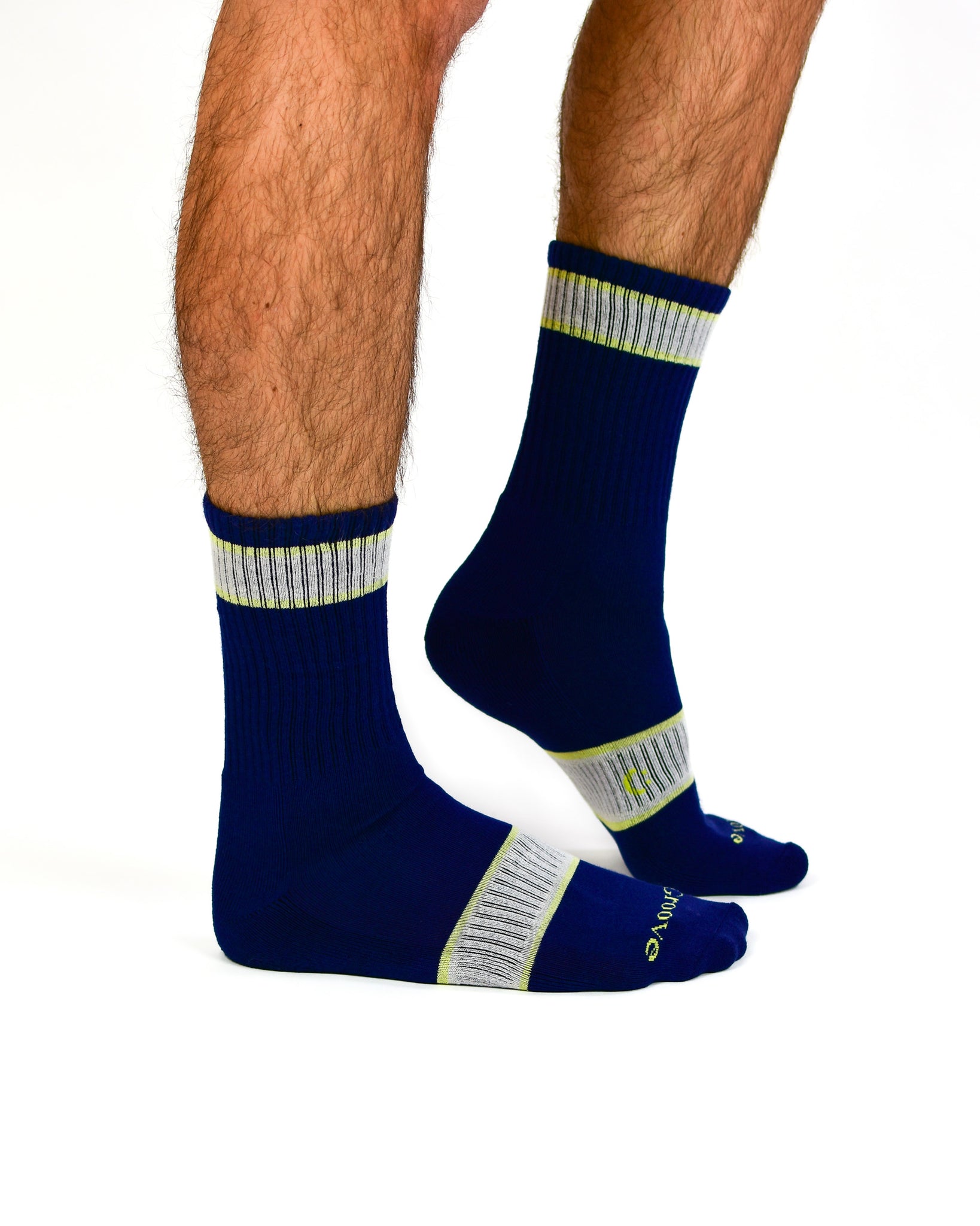 Active Crew Seamless Feel Sock 4 Pack (Adults) - Midnight Blue Multi