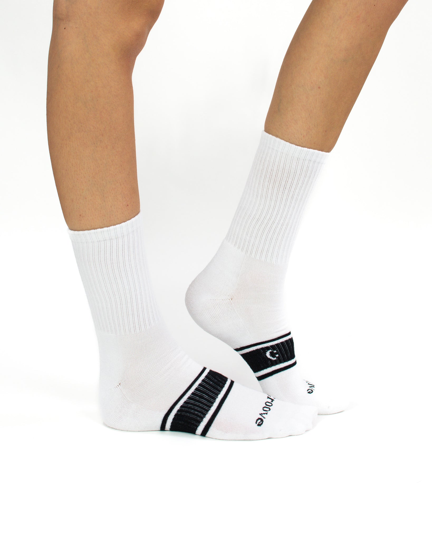 Active Crew Seamless Feel Sock 4 Pack (Adults) - White