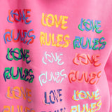 Love Rules Hoodie - Sugar Pink